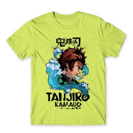 Kamado Tanjiro – Water style Apple Green Men's T-shirt for Anime, Kimetsu No Yaiba