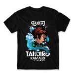 Kamado Tanjiro – Water style Black Men's Tee for Anime, Kimetsu No Yaiba