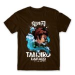Kamado Tanjiro – Water style Chocolate Men's Tee for Anime, Kimetsu No Yaiba
