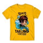 Kamado Tanjiro – Water style Gold Men's Tee for Anime, Kimetsu No Yaiba