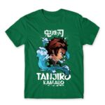 Kamado Tanjiro – Water style Kelly Green Men's Tee for Anime, Kimetsu No Yaiba