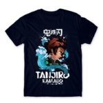 Kamado Tanjiro – Water style Navy Men's Tee for Anime, Kimetsu No Yaiba