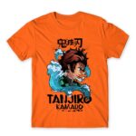 Kamado Tanjiro – Water style Orange Men's T-shirt for Anime, Kimetsu No Yaiba