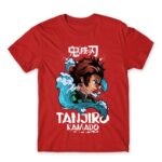 Kamado Tanjiro – Water style Red Men's Tee for Anime, Kimetsu No Yaiba