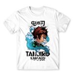 Kamado Tanjiro – Water style White Men's Tee for Anime, Kimetsu No Yaiba