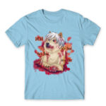Kaneki Doge Sky Blue Men's Tee for Anime, Tokyo Ghoul
