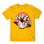 Kaneki on a Ride Gold Men's T-shirt for Anime, Tokyo Ghoul