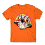 Kaneki on a Ride Orange Men's Tee for Anime, Tokyo Ghoul