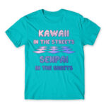 Kawaii in the Streets Atoll Blue Men's T-shirt for Anime, Otaku