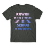 Kawaii in the Streets Dark Grey Men's T-shirt for Anime, Otaku