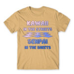 Kawaii in the Streets Sand Men's T-shirt for Anime, Otaku
