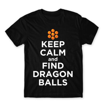 Keep Calm and find Dragon Balls Black Men's Tee for Anime, Dragon Ball