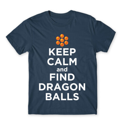 Keep Calm and find Dragon Balls Denim Men's T-shirt for Anime, Dragon Ball