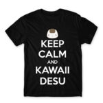 Keep Calm and Kawaii desu Black Men's Tee for Anime, Anime Other