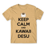 Keep Calm and Kawaii desu Sand Men's T-shirt for Anime, Anime Other