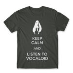 Keep Calm and listen to Vocaloid Dark Grey Men's T-shirt for Anime, Anime Other