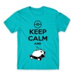 Keep calm and Snorlax Atoll Blue Men's Tee for Anime, Pokemon