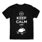 Keep calm and Snorlax Black Men's Tee for Anime, Pokemon