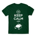 Keep calm and Snorlax Bottle Green Men's T-shirt for Anime, Pokemon