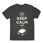 Keep calm and Snorlax Dark Grey Men's Tee for Anime, Pokemon