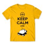 Keep calm and Snorlax Gold Men's Tee for Anime, Pokemon