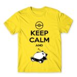 Keep calm and Snorlax Lemon Men's Tee for Anime, Pokemon
