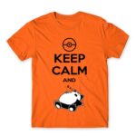 Keep calm and Snorlax Orange Men's T-shirt for Anime, Pokemon