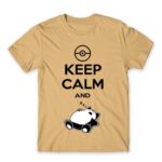 Keep calm and Snorlax Sand Men's Tee for Anime, Pokemon