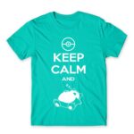 Keep calm and Snorlax Turquoise Men's T-shirt for Anime, Pokemon