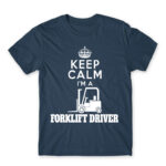Keep calm, I’m a forklift driver Denim Men's T-shirt for Forklift Driver, Work