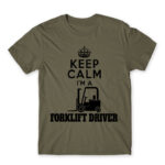 Keep calm, I’m a forklift driver Zinc Men's T-shirt for Forklift Driver, Work
