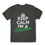 Keep calm, I’m a postman Dark Grey Men's Tee for Postman, Work