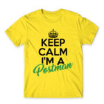Keep calm, I’m a postman Lemon Men's Tee for Postman, Work