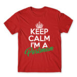 Keep calm, I’m a postman Red Men's Tee for Postman, Work