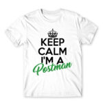 Keep calm, I’m a postman White Men's Tee for Postman, Work