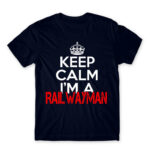 Keep calm, I’m a railwayman Navy Men's T-shirt for Train Conductor, Work