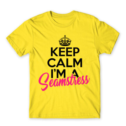 Keep calm, I’m a seamstress Lemon Men's T-shirt for Tailor, Work