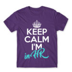 Keep calm, I’m in HR Dark Purple Men's T-shirt for Human Resources, Work