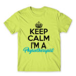 Keep calm – Physical Therapist Apple Green Men's Tee for Physiotherapist, Work