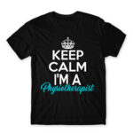 Keep calm – Physical Therapist Black Men's Tee for Physiotherapist, Work