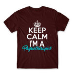 Keep calm – Physical Therapist Burgundy Men's Tee for Physiotherapist, Work