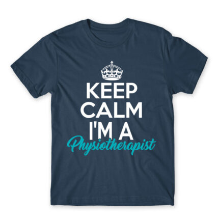 Keep calm – Physical Therapist Denim Men's T-shirt for Physiotherapist, Work