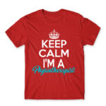 Keep calm – Physical Therapist Red Men's Tee for Physiotherapist, Work