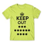 Keep out Apple Green Men's Tee for Funny, Sarcastic Humour