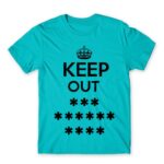 Keep out Atoll Blue Men's Tee for Funny, Sarcastic Humour