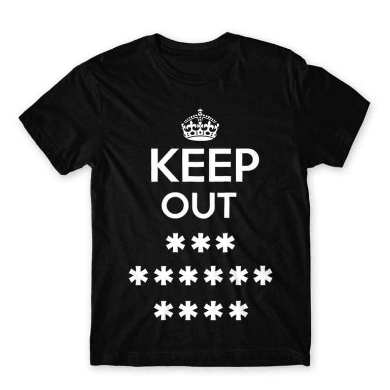 Keep out Black Men's T-shirt Keep out Black Men's T-shirt for Funny, Sarcastic Humour