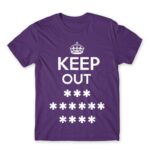 Keep out Dark Purple Men's T-shirt for Funny, Sarcastic Humour
