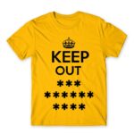 Keep out Gold Men's Tee for Funny, Sarcastic Humour