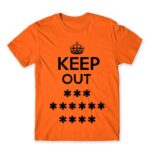 Keep out Orange Men's T-shirt for Funny, Sarcastic Humour
