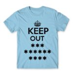 Keep out Sky Blue Men's T-shirt for Funny, Sarcastic Humour